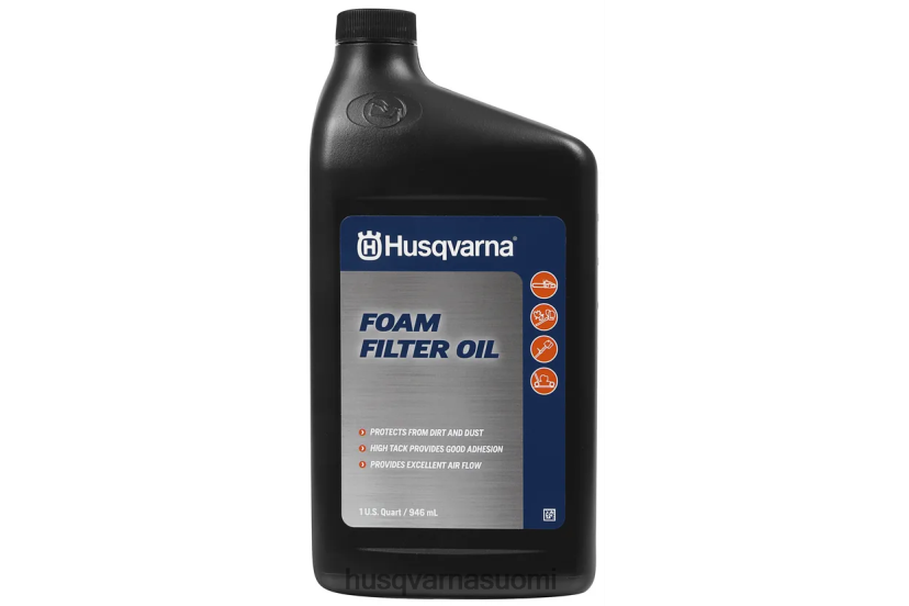 Husqvarna vaahtoilmansuodatinöljy - 12, 1 litran pullon kotelo 0D6048304 työkaluja