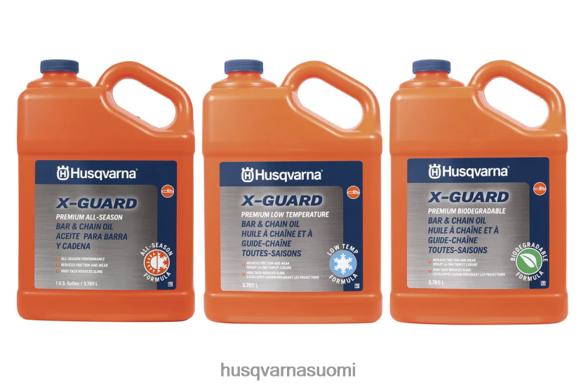 Husqvarna x-guard biohajoava tanko- ja ketjuöljy - 1 gallona 0D6048300 työkaluja