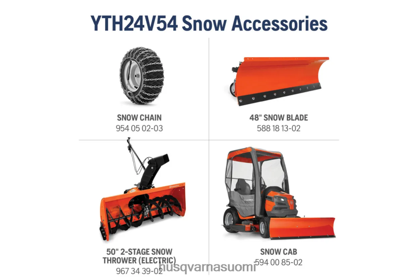 Husqvarna yth24v54 0D604846 työkaluja
